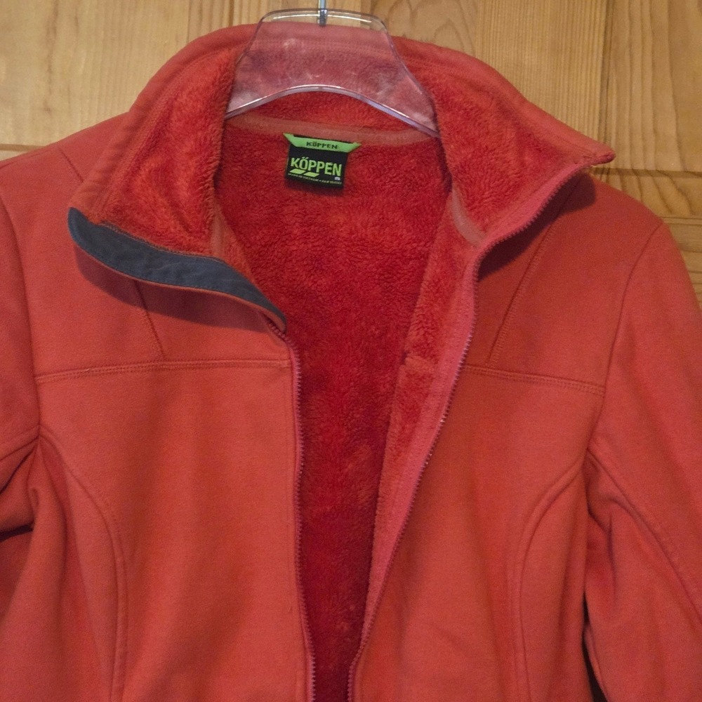 Koppen‎ Fleece Lined Jacket Women's Size Small Full Zip Cozy Warm Outerwear - Picture 3 of 9